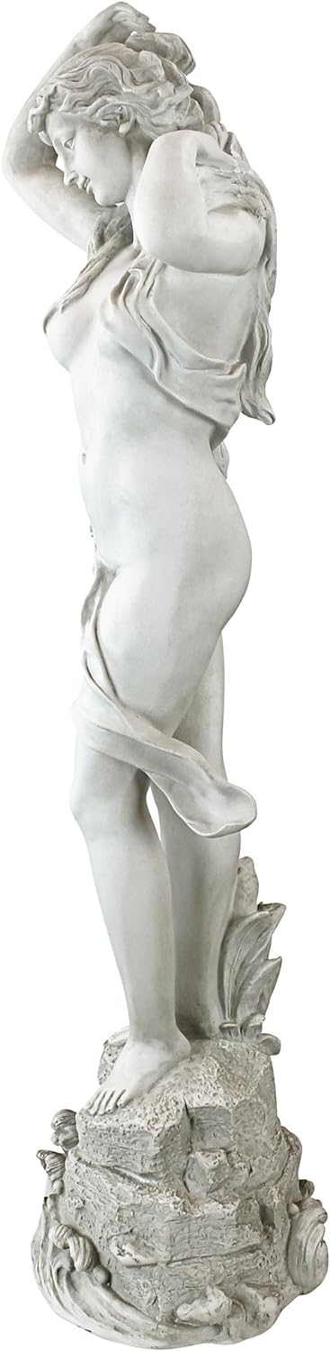 Design Toscano Risveglio primaverile Donna Classica Statua da giardino, poliresina, pietra antica, 102 cm