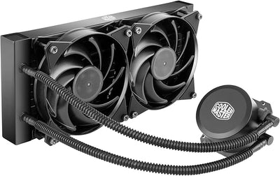 Cooler Master Dissipatore A Liquido Masterliquid Lite 240 Cpu - Pompa Dissipazione Doppia E Ventole Aria Da 120 Mm, Nero, 14.1 x 27.2 x 32 cm 1.1 Kg