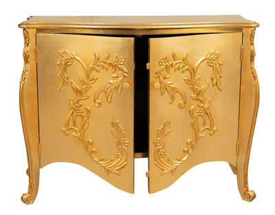 Biscottini Comò due Ante, finitura dorata, L123XPR50xH91 cm Elegante raffinato realizzato