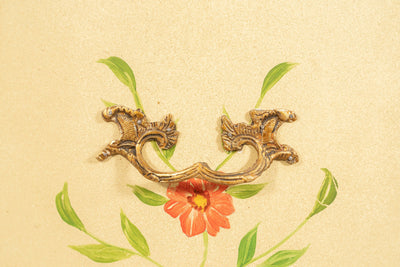 Biscottini Comò due Ante e tre Cassetti, Decorazione campestre, L155XPR54xH91 cm.