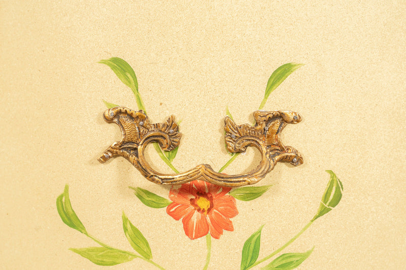 Biscottini Comò due Ante e tre Cassetti, Decorazione campestre, L155XPR54xH91 cm.