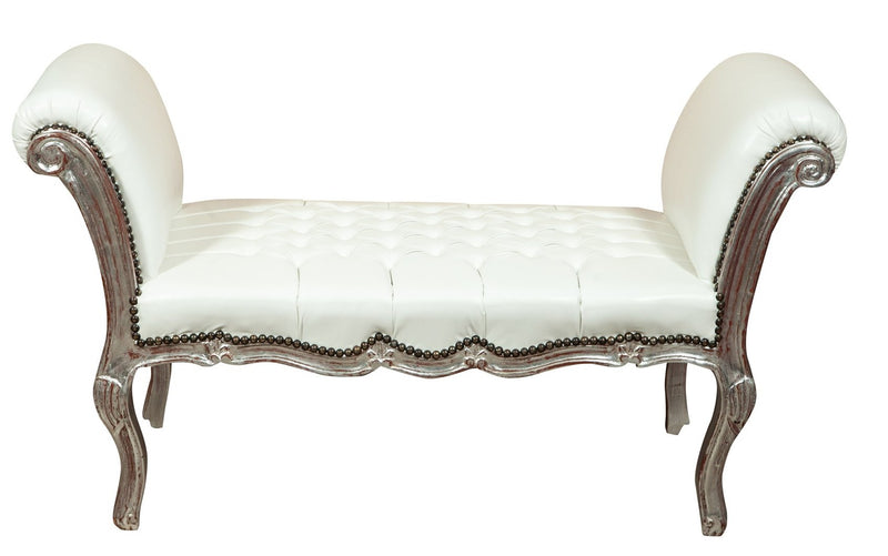 Biscottini Panchetta stile francese Luigi XVI in legno massello di faggio XVI, faggio,