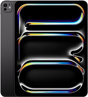 Apple 13" iPad Pro (M4): Ultra Retina XDR Display, 2TB, 12MP Landscape Front Camera/12MP Rear Camera, LiDAR Scanner, Wi-Fi 6E and 5G Cellular with eSIM, Face ID, Nanotexture Glass - Space Black