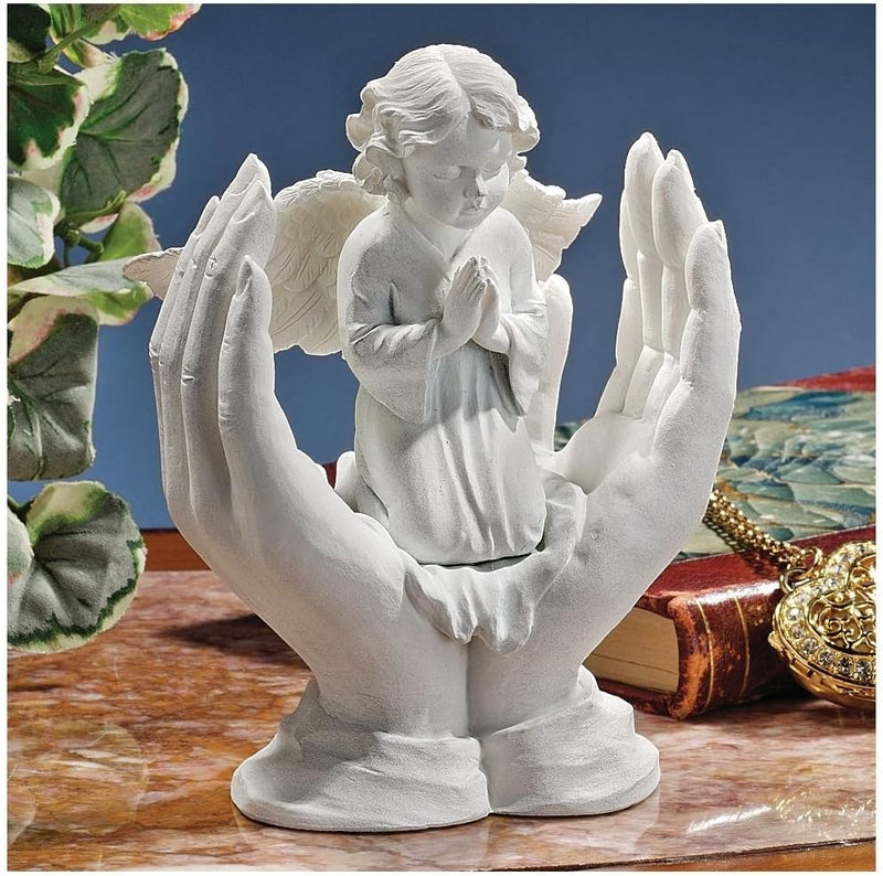 Design Toscano Statua in Marmo Sintetico Preghiere di Un Angelo