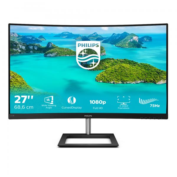 PHILIPS MONITOR CURVO 27 LED VA 16:9 FHD 4MS 250CDM, VGA/DP/HDMI, MULTIMEDIALE 1920X1080 4MS 250CD/M