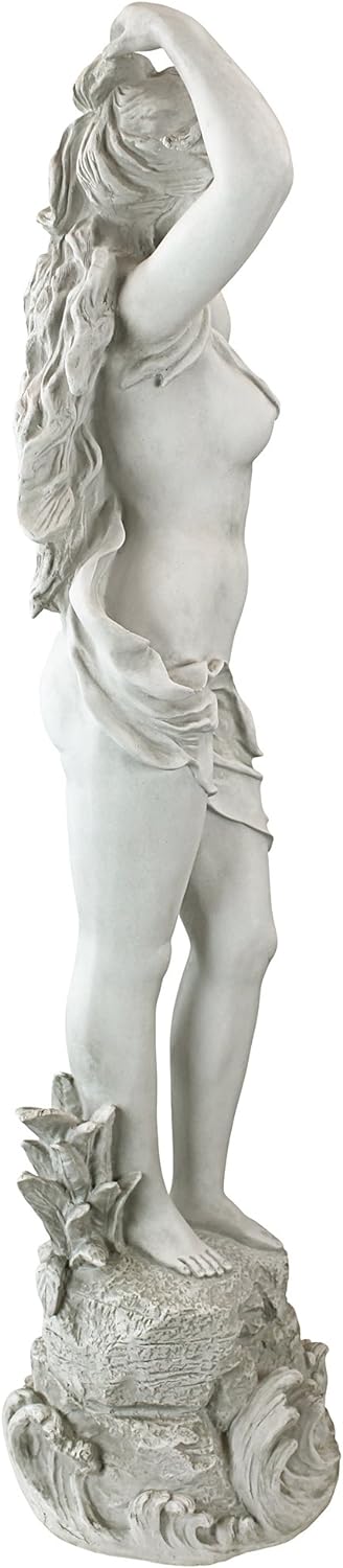 Design Toscano Risveglio primaverile Donna Classica Statua da giardino, poliresina, pietra antica, 102 cm