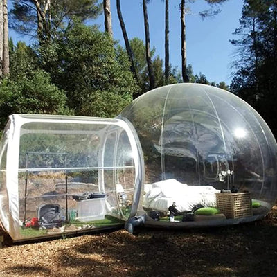 ZABEES Tenda Gonfiabile Bubble House, Tunnel Singolo con Anello a D, Tenda Gonfiabile Sferica per Resort Scenico per Alloggio in Famiglia con Cielo Stellato all'aperto,3M