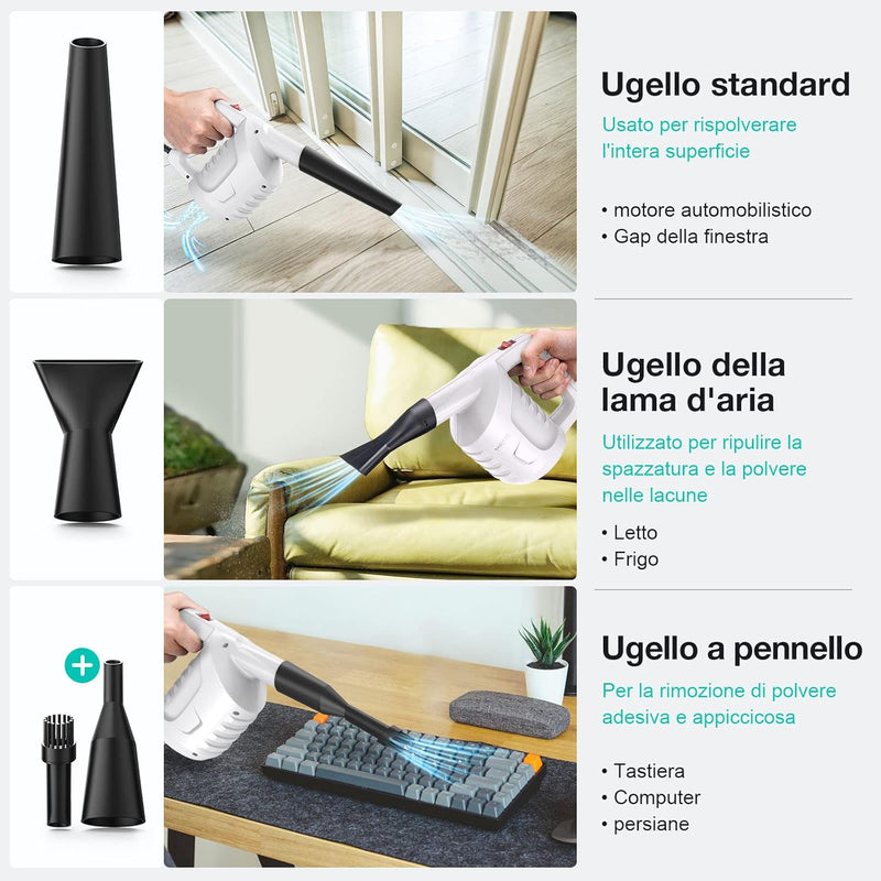 Bomboletta Aria Compressa PC Aria Compressa Spray Kit Compressore Aria Portatile Mini Compressore Air Duster Kit Pulizia Tastiera PC Computer Reflex