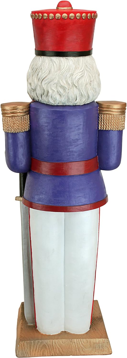 Design Toscano Schiaccianoci Statua Soldato Butler Piedistallo, Multicolore, 39.5x32x91.5 cm
