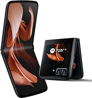 "Motorola razr 2022 Smartphone (Flip-Phone, 6,7""-/2,69""-FHD+-Display, 50-MP-Kamera, 8/256 GB, 3500 mAh, Android 12), Satin Black, inkl. Schutzcover"