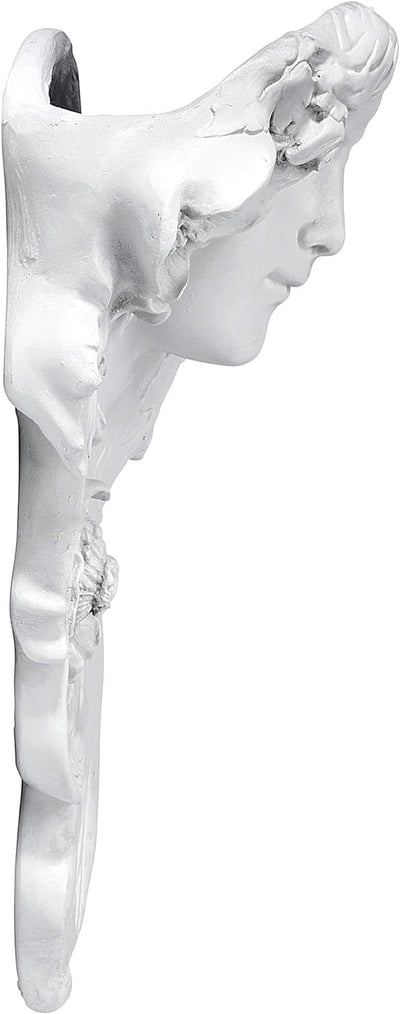 Design Toscano NG302815 Le Etoile: Scultura da Muro Greenman Francese, Pietra Antica, 14x33x38 cm