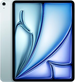 Apple 13 Inch iPad Air (M2): Liquid Retina Display, 1TB 12MP Landscape Front Camera/12MP Rear Camera, WiFi 6E and 5G Cellular with eSIM, Touch ID, All Day Battery - Blue