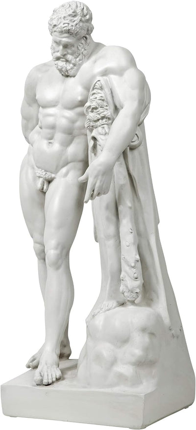 Design Toscano NG32438 Statua Ercole Farnese, off Bianco