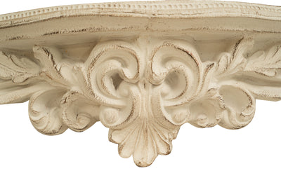 Biscottini MENSOLA A MURO IN LEGNO FINITURA BIANCA ANTICATA L45XPR12,5XH14 cm MADE IN ITALY