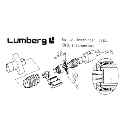 Connettore circolare spina 6 poli Lumberg