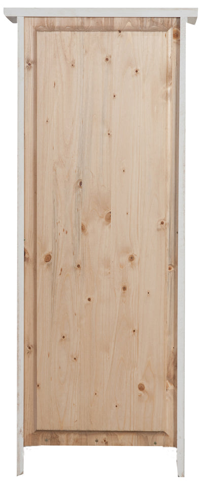 Biscottini Stipetto Country in legno massello di tiglio finitura bianca anticata L40xPR25xH98 cm. Made in Italy