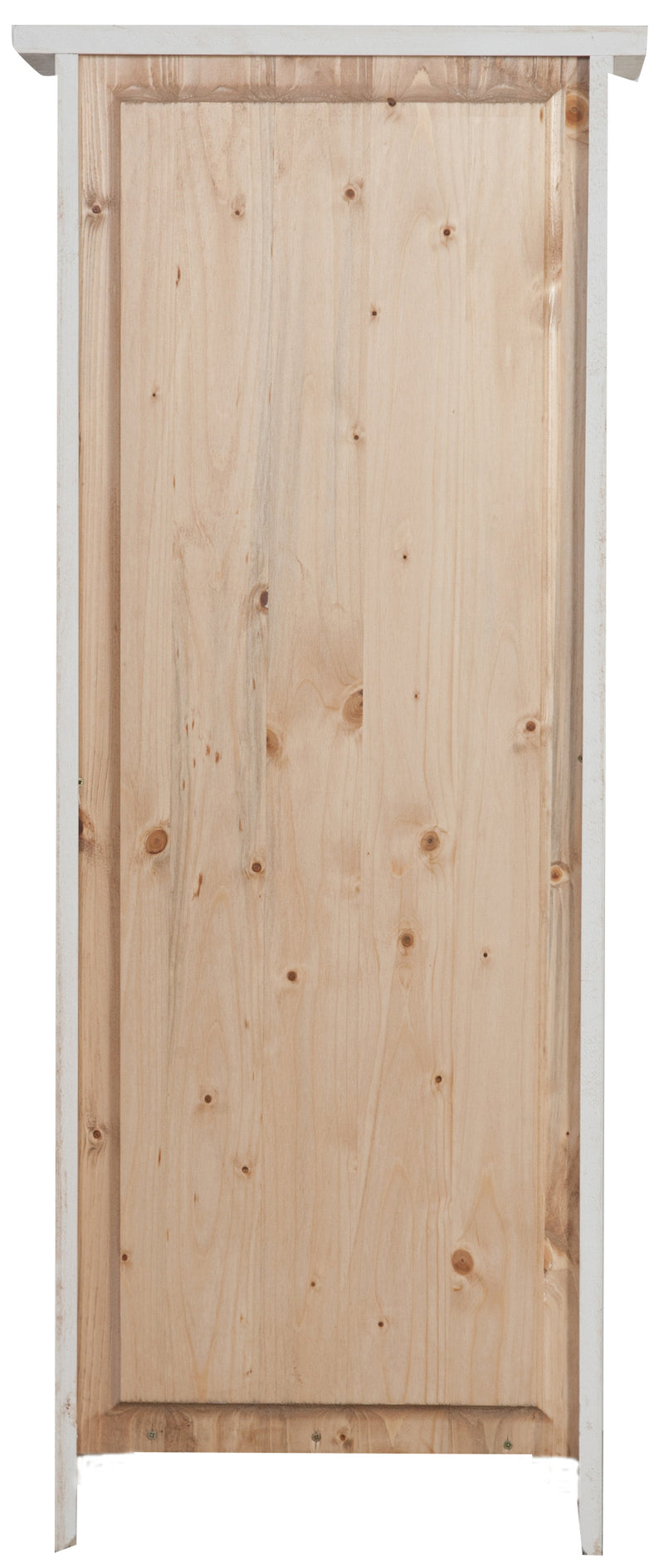 Biscottini Stipetto Country in legno massello di tiglio finitura bianca anticata L40xPR25xH98 cm. Made in Italy