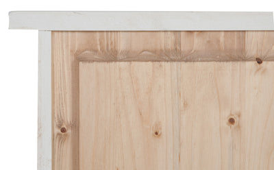 Biscottini Stipetto Country in legno massello di tiglio finitura bianca anticata L40xPR25xH98 cm. Made in Italy