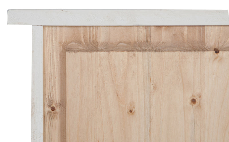 Biscottini Stipetto Country in legno massello di tiglio finitura bianca anticata L40xPR25xH98 cm. Made in Italy