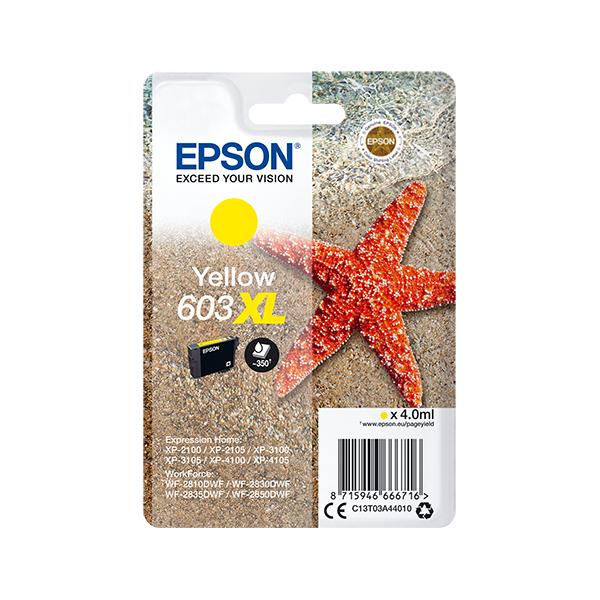 Cartuccia originale Epson 603XL - per stampanti Epson Workforce - Alta Capacità - Gialla
