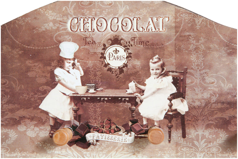 Biscottini Appendino chocolat decorato anticato in legno Simpatico anticato. dimensioni