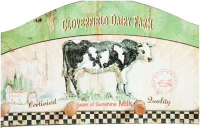 Biscottini Appendino mucca decorato anticato in legno Simpatico anticato. dimensioni