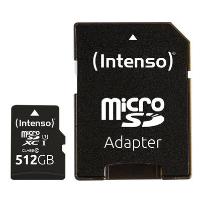 INTENSO MEMORY CARD MICRO SD 512GB UHS-I PREMIUM Up to 90 Mb/s