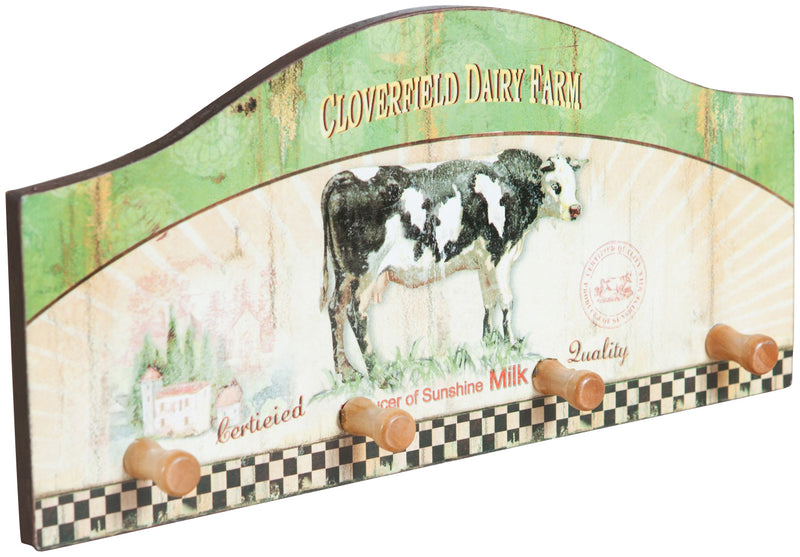 Biscottini Appendino mucca decorato anticato in legno Simpatico anticato. dimensioni