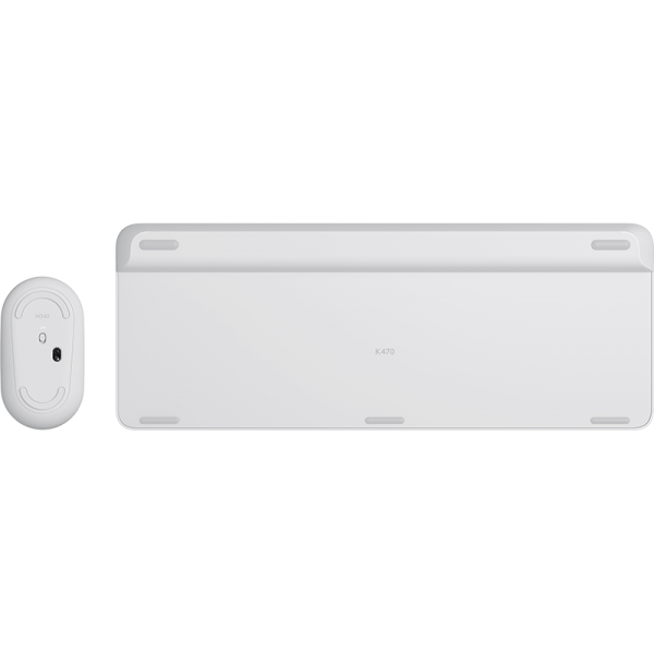 Logitech Slim Wireless Combo MK470 tastiera RF Wireless QWERTZ Tedesco Bianco