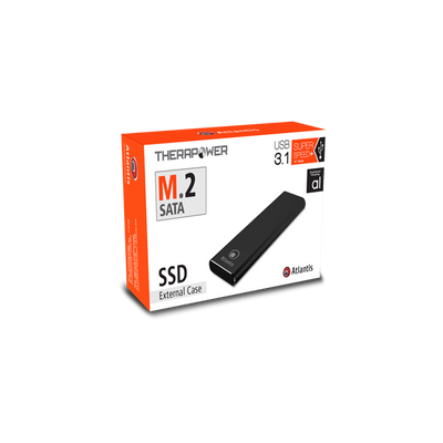 Atlantis Box Esterno Ssd M.2 Sata Usb3.1/type C Nero A06-m2-sata-01