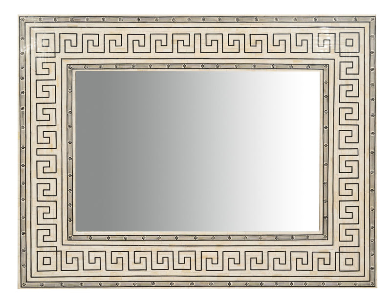 Biscottini Specchiera da appendere verticale/orizzontale in Legno e Osso di cammello L124xPR4XH163 Cm