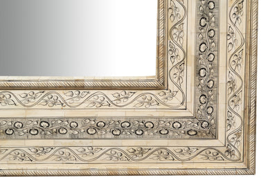 Biscottini Specchiera da appendere verticale/orizzontale in Legno e Osso di cammello L95xPR5XH122 Cm