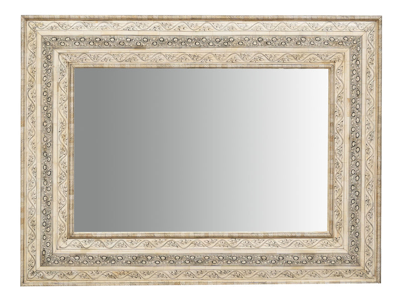 Biscottini Specchiera da appendere verticale/orizzontale in Legno e Osso di cammello L95xPR5XH122 Cm