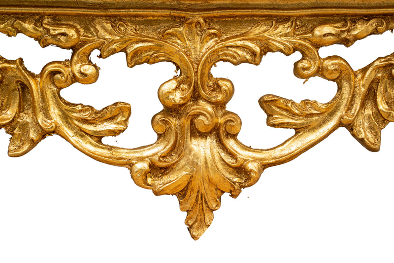 Biscottini MENSOLA A MURO IN LEGNO FINITURA FOGLIA ORO ANTICATO L46XPR17XH22 CM MADE IN ITALY