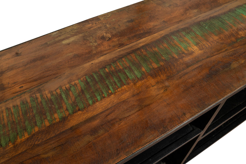 Biscottini Consolle in Ferro e Legno, Vespa Ristrutturata come Consolle per Arredo per la Casa