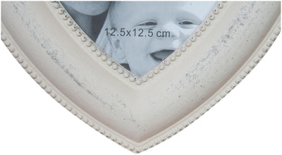 Biscottini Portafoto da appoggio a cuore in legno finitura Shabby anticata forma Offerta