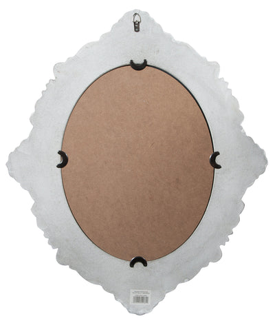 Biscottini Specchiera da appendere finitura bianco anticato Made in Italy