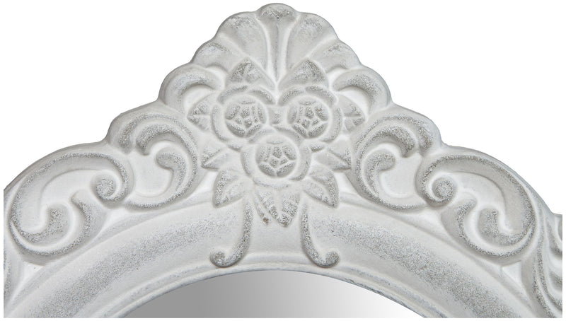 Biscottini Specchiera da appendere finitura bianco anticato Made in Italy