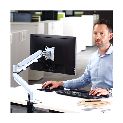 Fellowes Eppa 9683201 Supporti a parete per TV 101,6 cm [40] Scrivania Bianco (Fellowes 9683201 Eppa Single Monitor Arm - White)