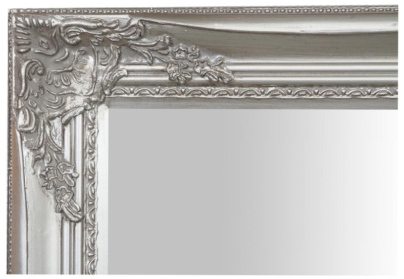 Biscottini Specchiera da appendere verticale/orizzontale L72xPR3xH132 cm finitura argento anticato.