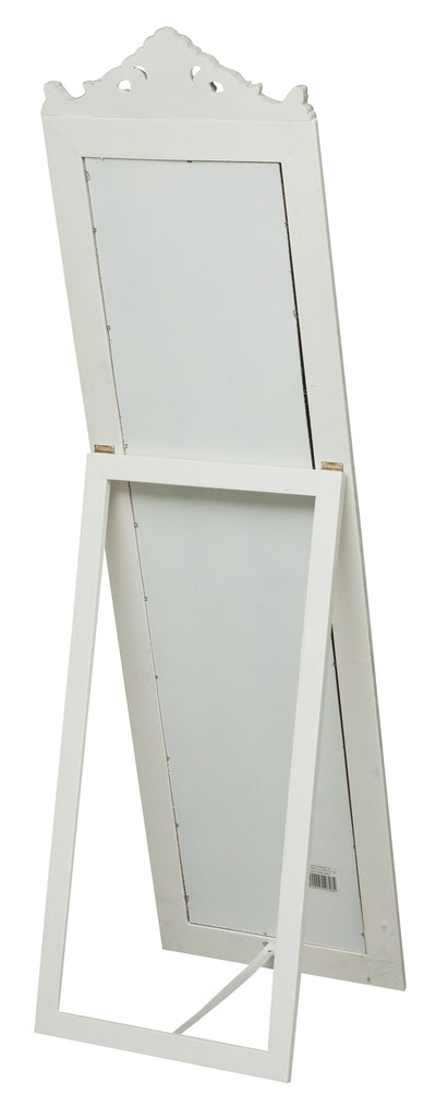 Biscottini Specchiera da terra finitura bianco anticato CON GRECA L40xPR3xH140 struttura