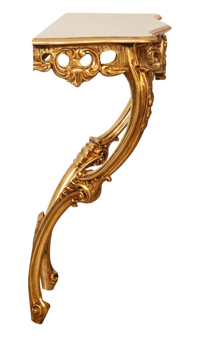 Biscottini CONSOLLE IN LEGNO FINITURA FOGLIA ORO ANTICATO MADE IN ITALY dimensioni