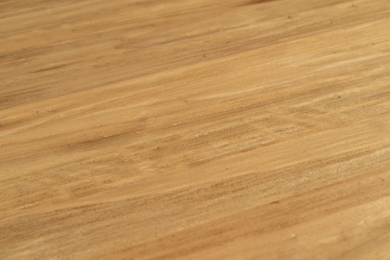 Biscottini Tavolo allungabile Country legno massello di tiglio con struttura bianca anticata piano naturale. Made in Italy