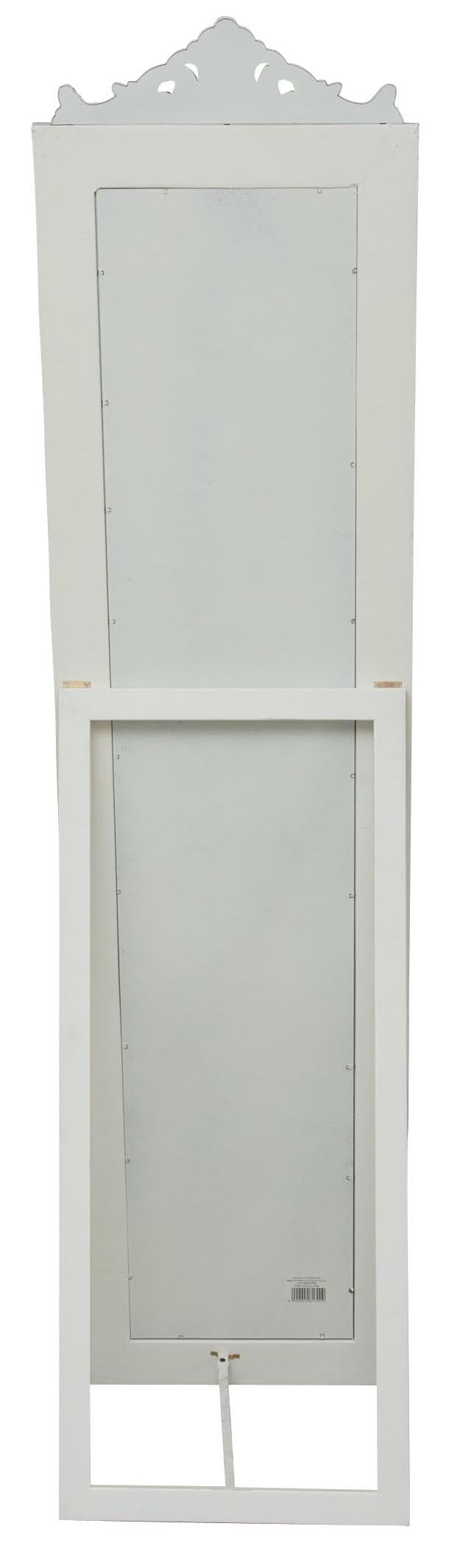 Biscottini Specchiera da terra finitura bianco anticato L43xPR3,5xH178 struttura legno.