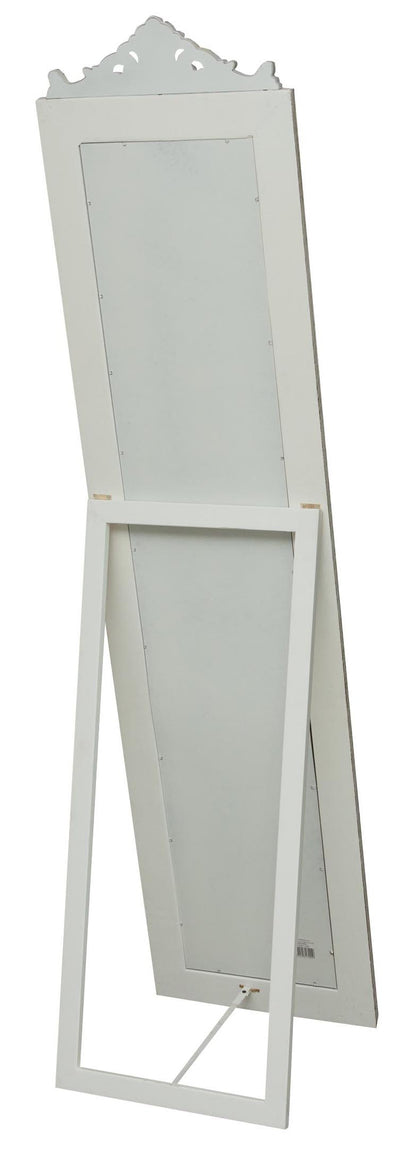 Biscottini Specchiera da terra finitura bianco anticato L43xPR3,5xH178 struttura legno.