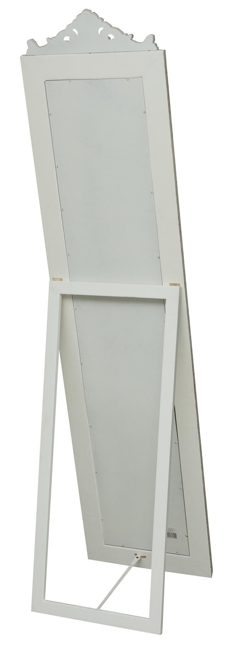 Biscottini Specchiera da terra finitura bianco anticato L43xPR3,5xH178 struttura legno.