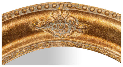 Biscottini Specchio Specchiera da parete e appendere verticale/orizzontale L64xPR3xH84 cm finitura oro anticato.