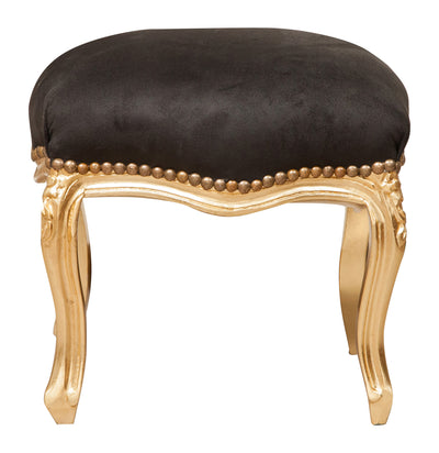 Biscottini Panchetto poggiapiedi stile francese Luigi XVI in legno massello di faggio ì