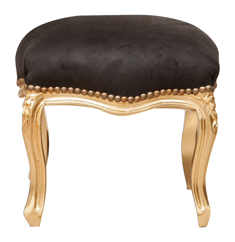 Biscottini Panchetto poggiapiedi stile francese Luigi XVI in legno massello di faggio ì