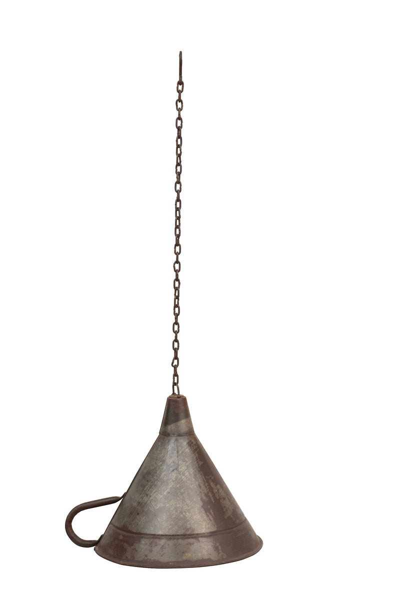 Biscottini Lampadario a sospensione e ad imbuto non elettrificato L34xPR29xH30 cm in ferro